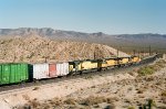 Union Pacific C40-8W #9371 (with C&NW C41-8 #8545, C44-9W #8632 & SD60 #8023) on Cima Hill, in full dynamic braking 